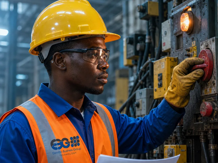 Elembo engineer on site at a power transformer