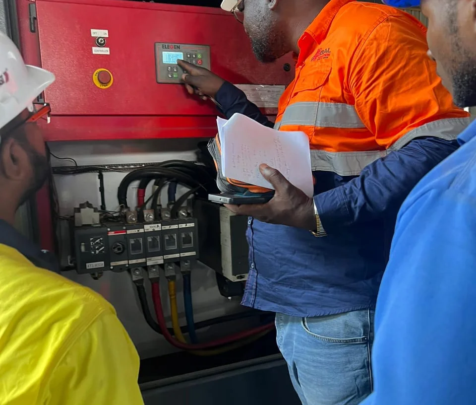 Generator commissioning on site